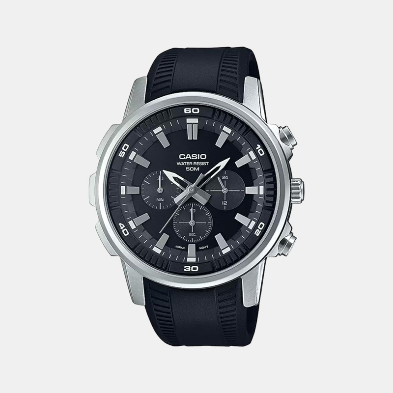 Enticer Men's Leather Chronograph Watch A1964 - MTP-E505-1AVDF