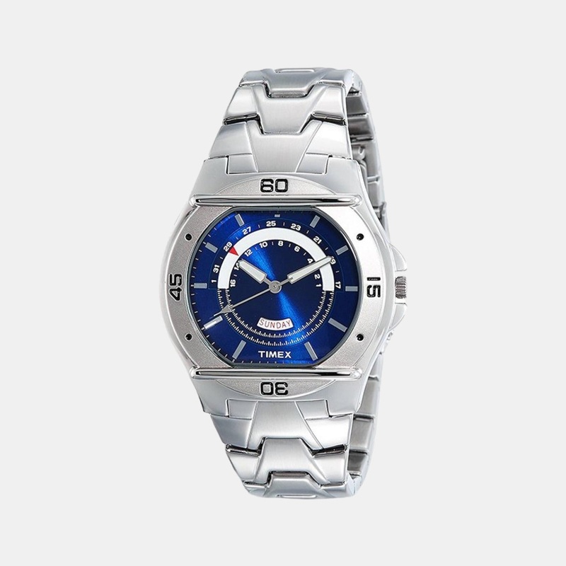 Fashion Men's Blue Dial Analog Stainless Steel Watch TW000EL08