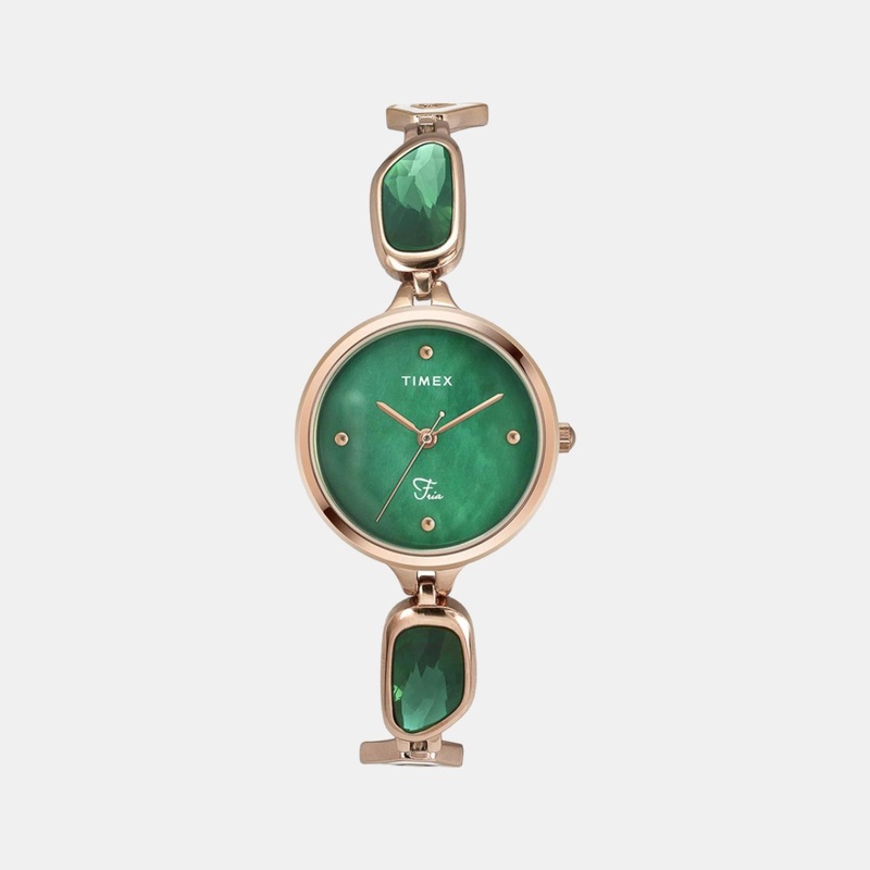 Fria Women Green Analog Stainless Steel Watch TWEL15903