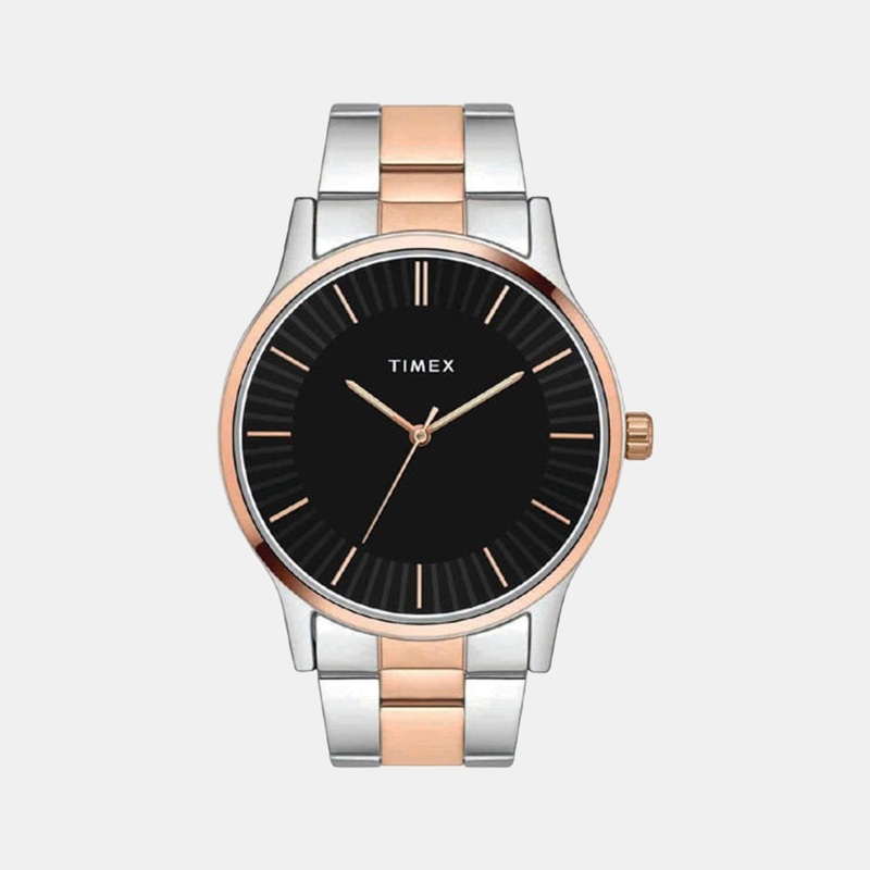 Men Black Analog Stainless Steel Watch TW0TG8305