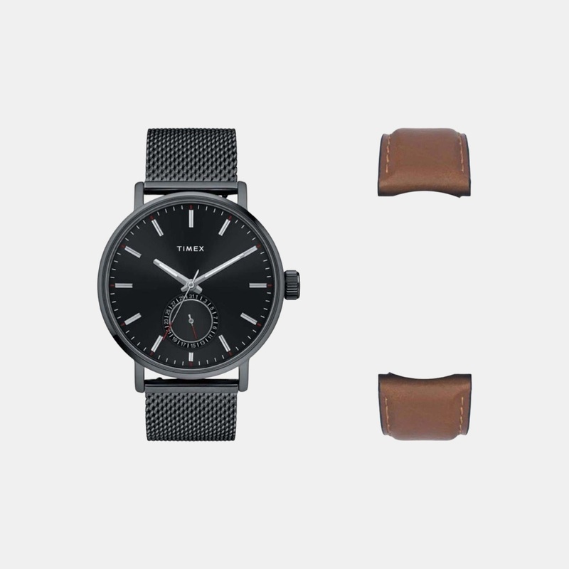 Men Black Analog Stainless Steel Watch TWEG20004