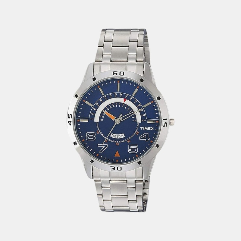 Men Blue Analog Stainless Steel Watch TW000U907