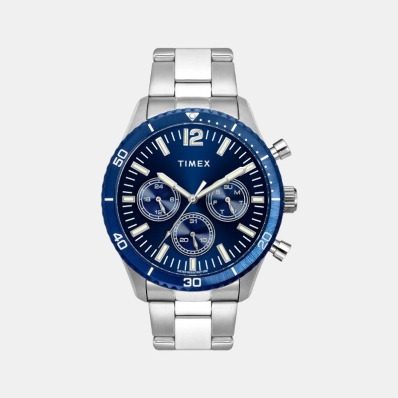 Men Blue Dial Quartz Chronograph Stainless Steel Watch TWEG22203