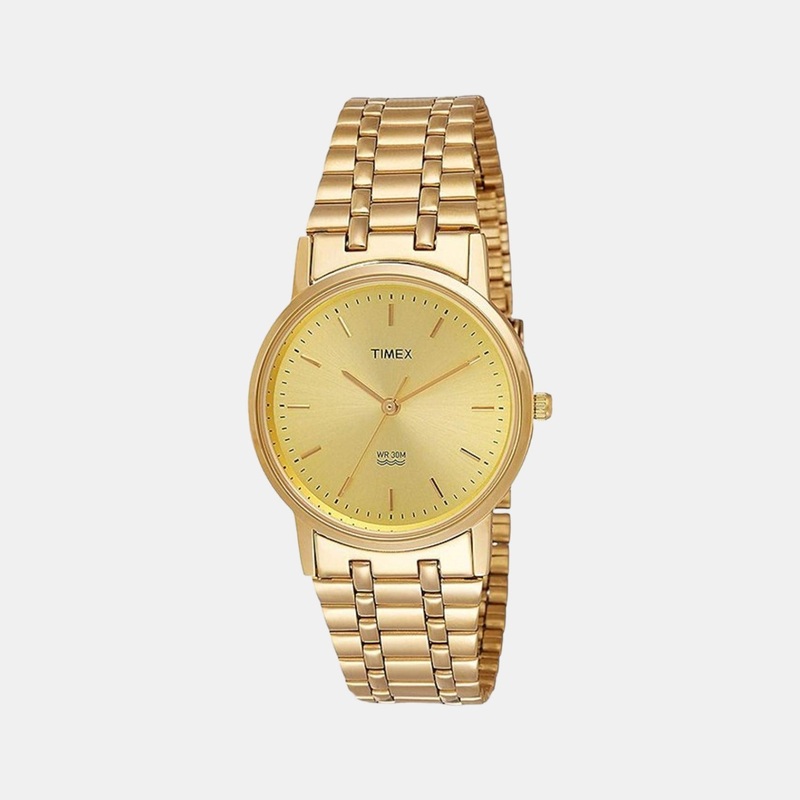 Men Champagne Analog Stainless Steel Watch A304