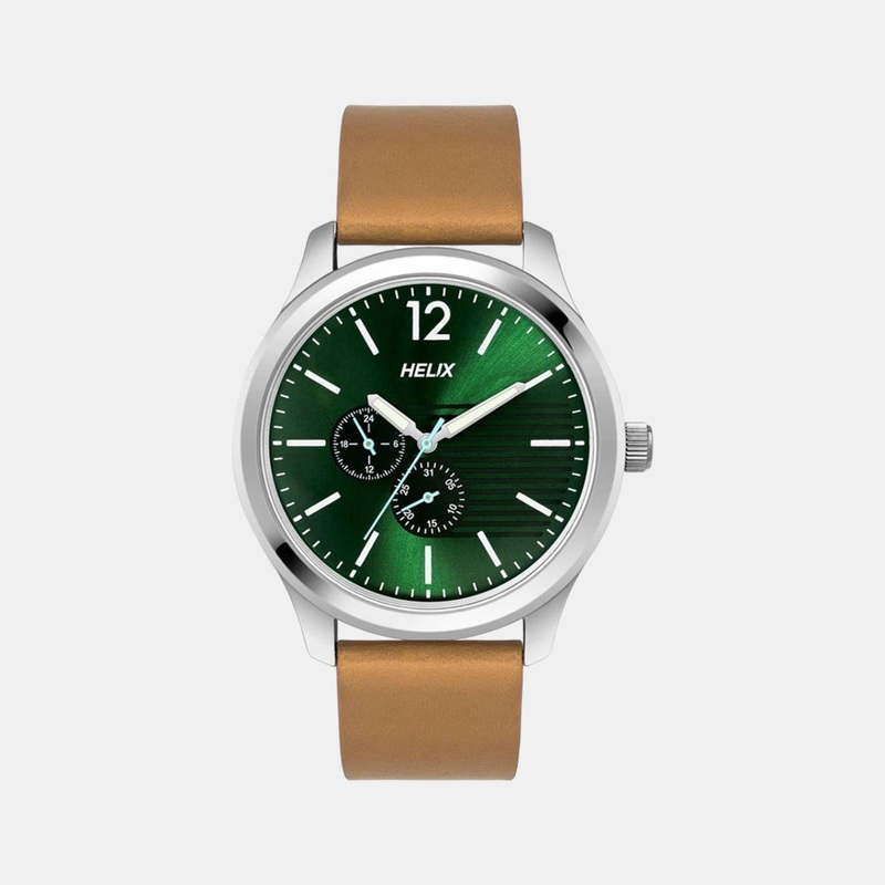 Men Green Analog Leather Watch TW043HG12