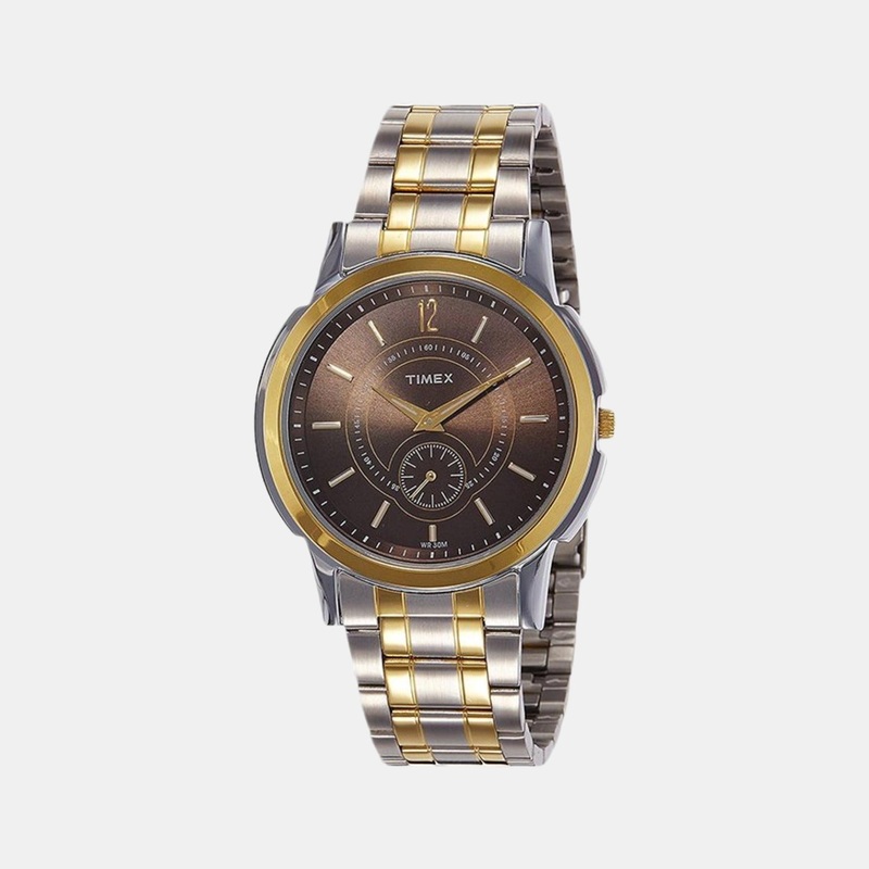 Men's  Brown Dial Analog Stainless Steel Watch TW000U307