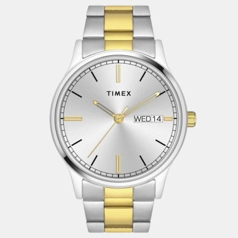 Men White Analog Stainless Steel Watch TW0TG8314