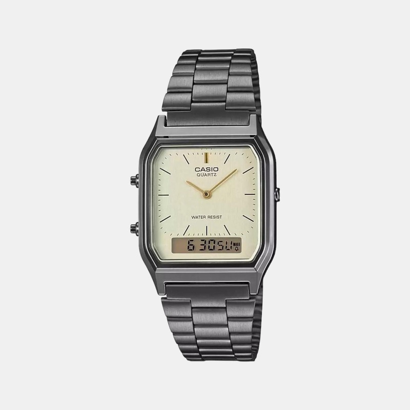 Vintage Unisex Analog-Digital Stainless Steel Watch D184 - AQ-230GG-9ADF