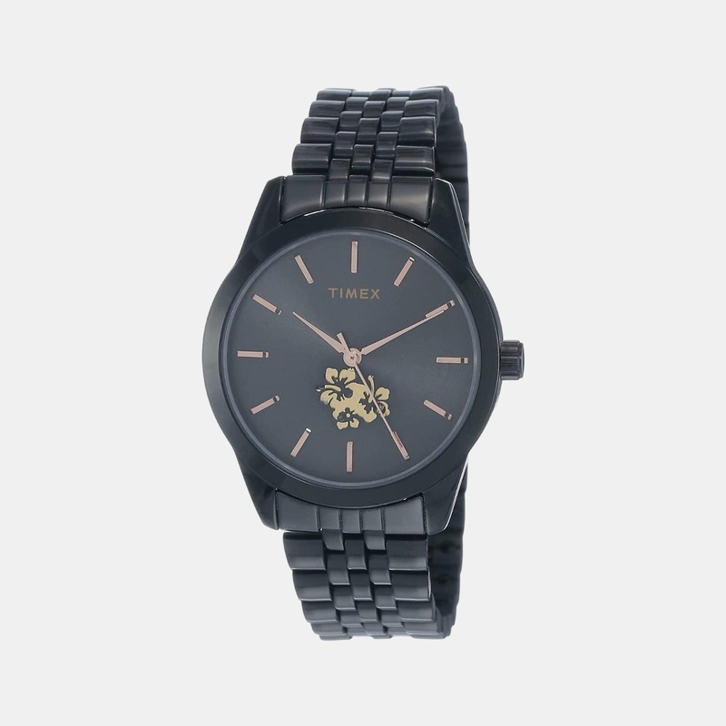 Women Black Analog Stainless Steel Watch TWEL13112