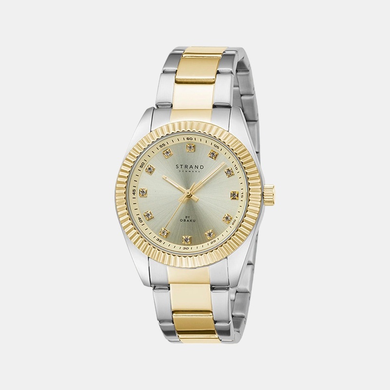 Women Gold Analog Stainless Steel Watch S726LXFGSF