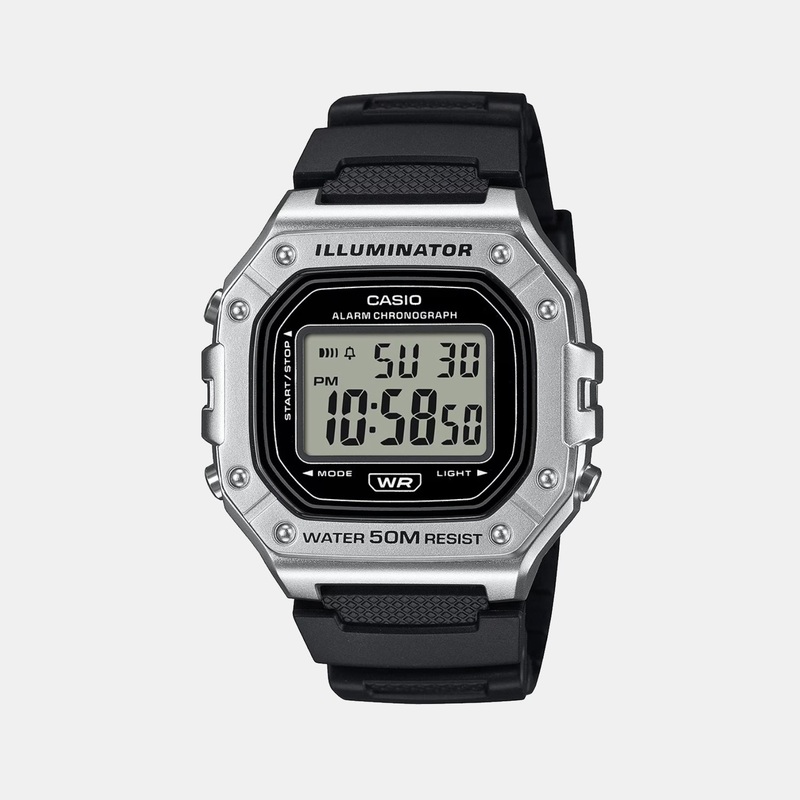 Youth Men Quartz Black Dial Digital Resin Watch W-218HM-7AVDF D374
