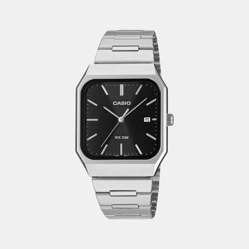 Enticer Men Quartz Black Dial Analog Stainless Steel Watch MTP-B185D-1AVDF A2465