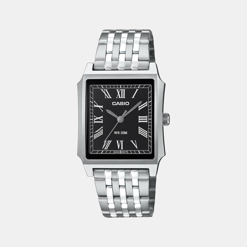 Enticer Men Quartz Black Dial Analog Stainless Steel Watch MTP-B190D-1BVDF A2471