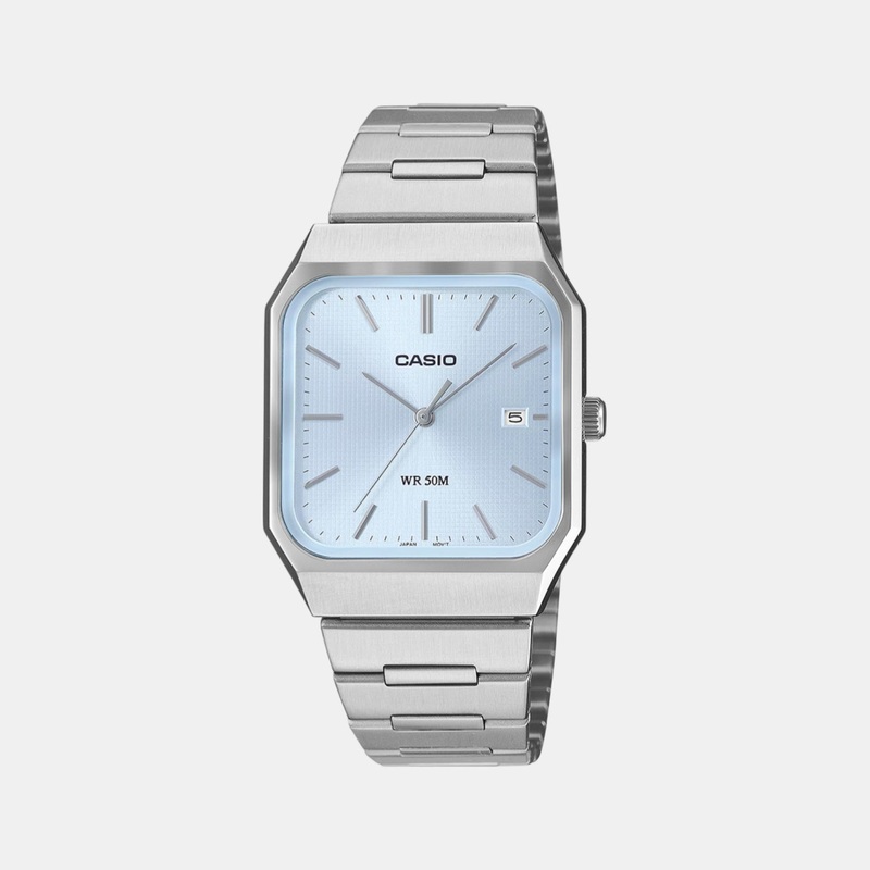 Enticer Men Quartz Sky Blue Dial Analog Stainless Steel Watch MTP-B185D-2A2VDF A2467