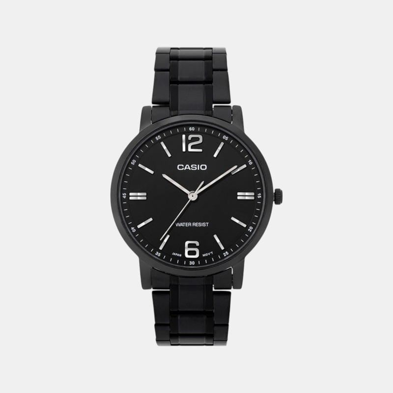 Enticer Men's Black Dial Analog Stainless Steel Watch MTP-SN5YB-1A A2437