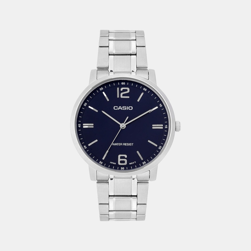 Enticer Men's Blue Dial Analog Stainless Steel Watch MTP-SN5YD-2A A2434