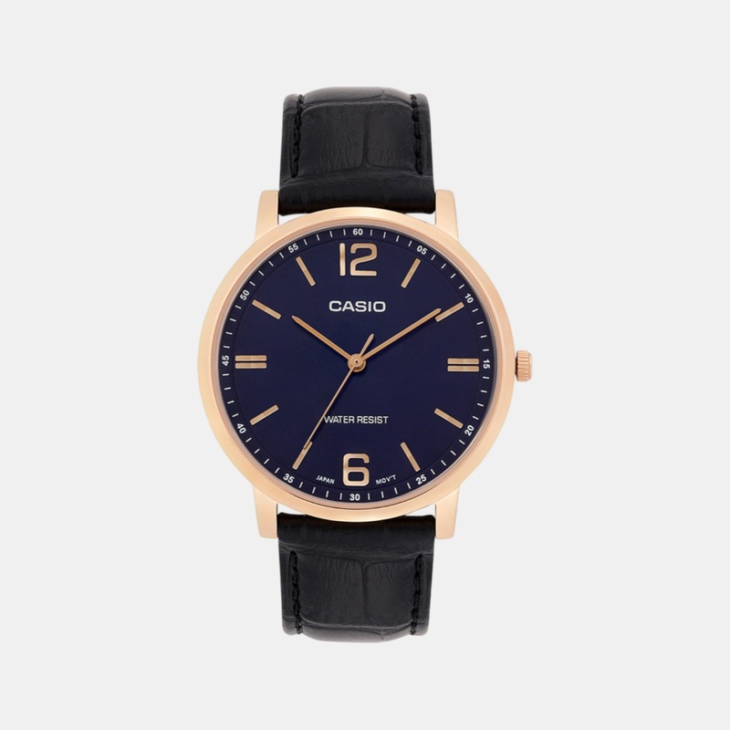 Enticer Men's Blue Dial Analog Stainless Steel Watch MTP-SN5YRL-2A A2441