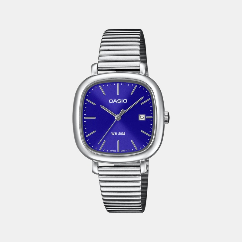 Enticer Women Quartz Blue Dial Analog Stainless Steel Watch LTP-B166D-2AVDF A2462