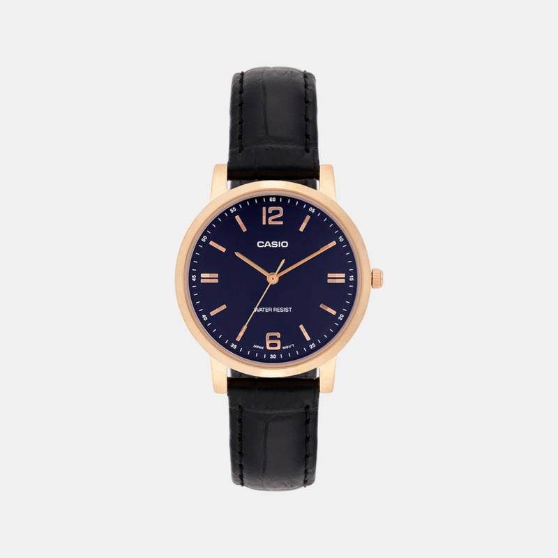 Enticer Women Quartz Blue Dial Analog Stainless Steel Watch LTP-SN5YRL-2A A2449