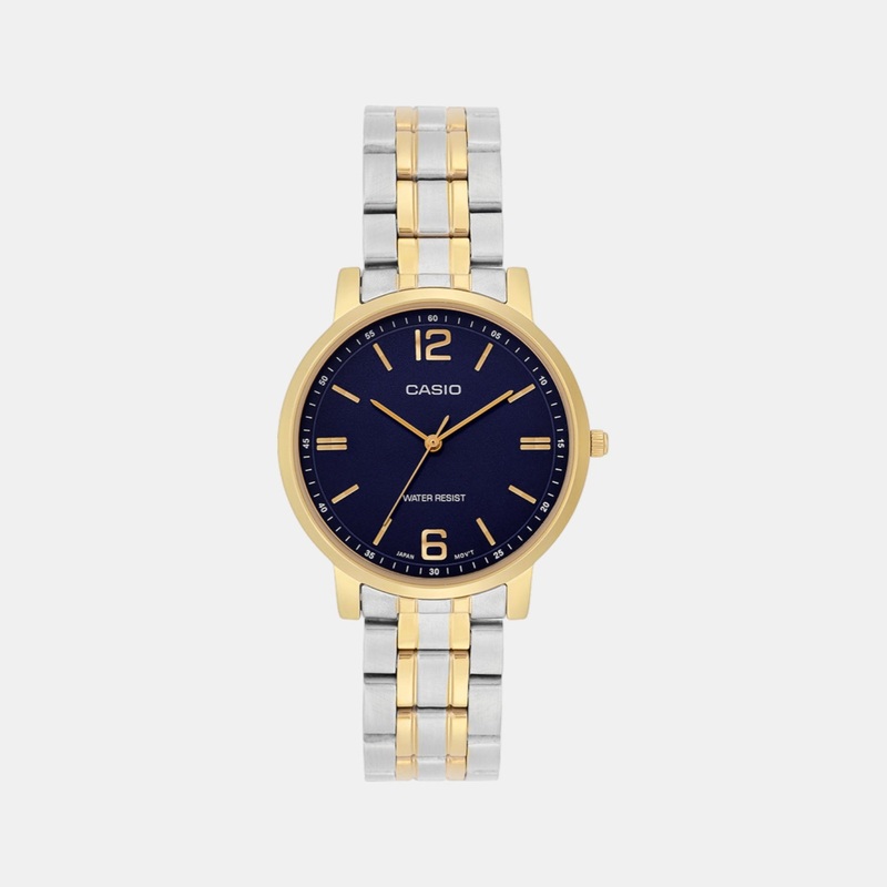 Enticer Women Quartz Blue Dial Analog Stainless Steel Watch LTP-SN5YSG-2A A2444