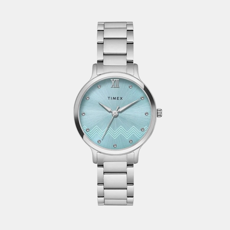 Women Quartz Blue Dial Analog Stainless Steel Watch TWTL12309