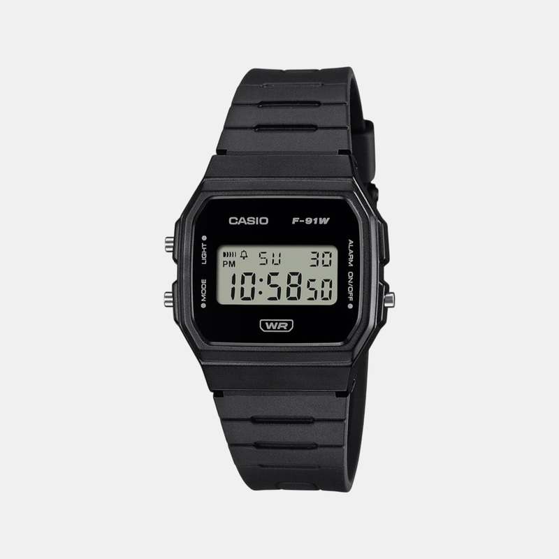 Youth Unisex Black Dial Digital Resin Watch F-91WB-1ADF D370