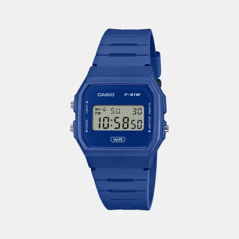 Youth Unisex Blue Dial Digital Resin Watch F-91WB-2A1DF D371