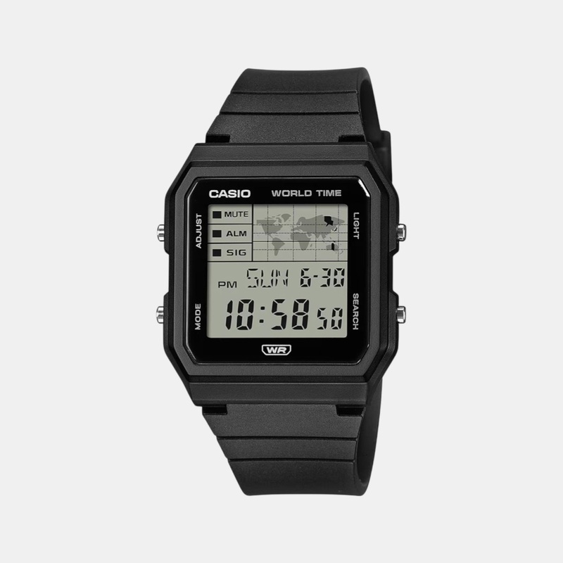 Youth Unisex Quartz Black Dial Digital Resin Watch LF-30W-1ADF D396