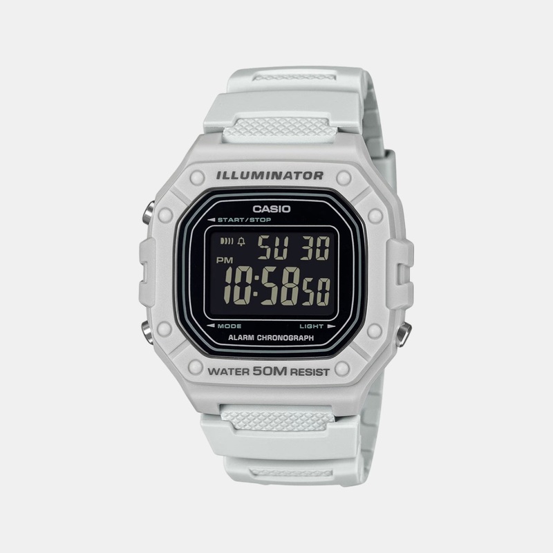 Youth Unisex Quartz Black Dial Digital Resin Watch W-218H-8BVDF D395