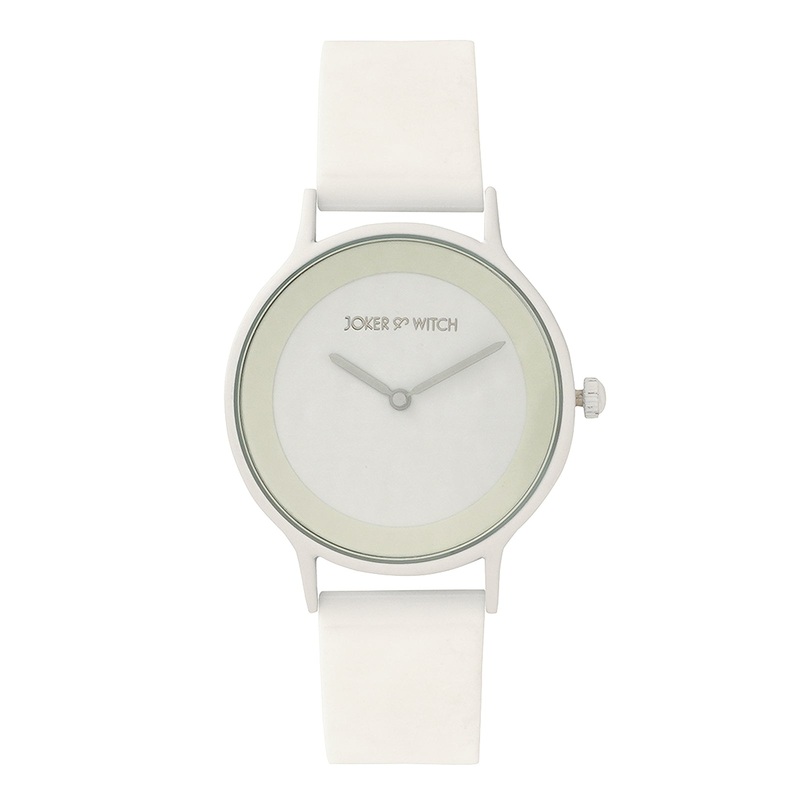 Alpine White Silicone Strap Watch