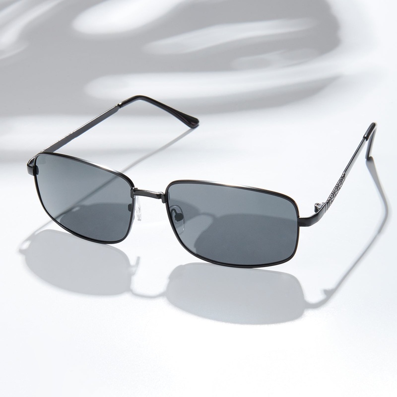 Venus Rectangular Black Grey Lens and Black Frame