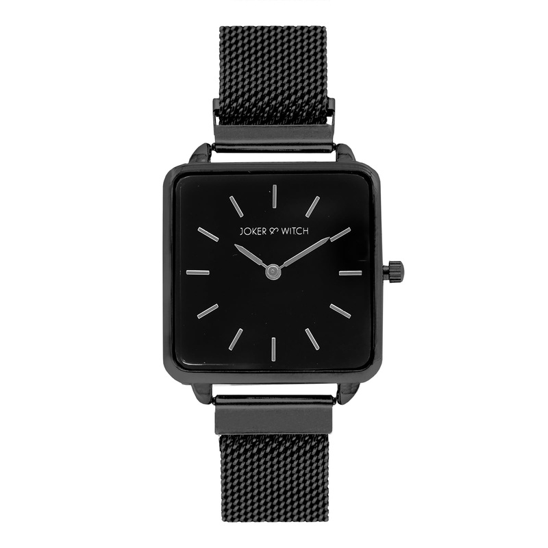 Vintage Square Dial Black Magnetic Watch