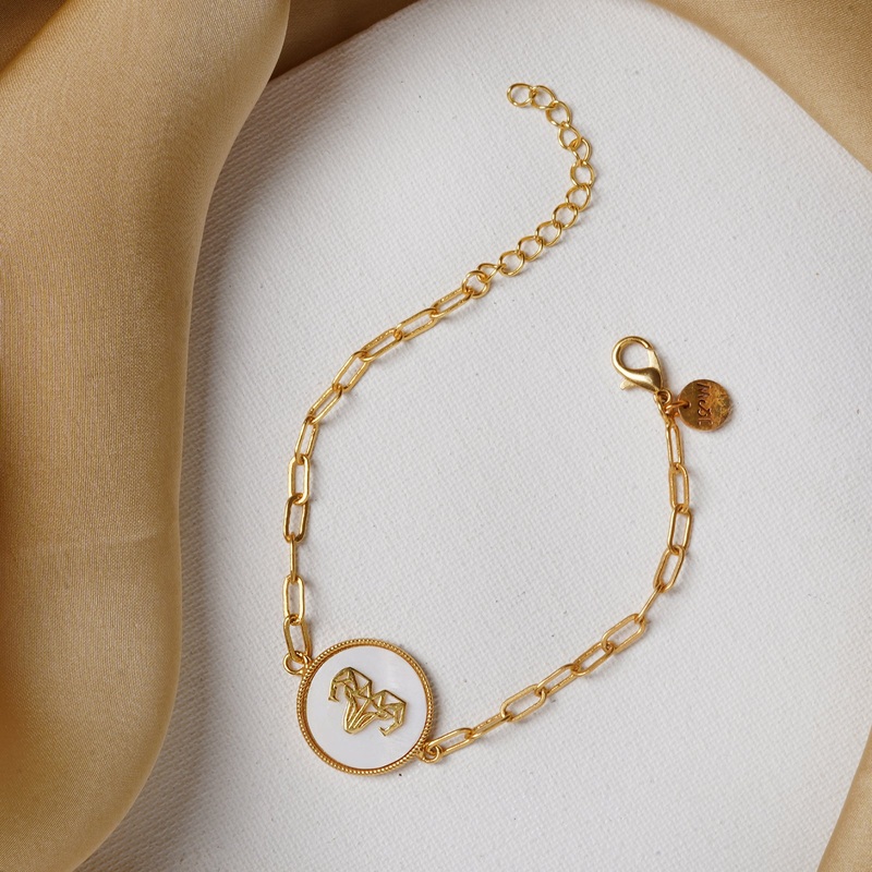 18K Gold Plated Aries Zodiac Bracelet