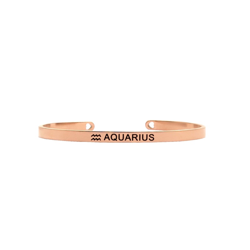 Aquarius Rosegold Zodiac Band