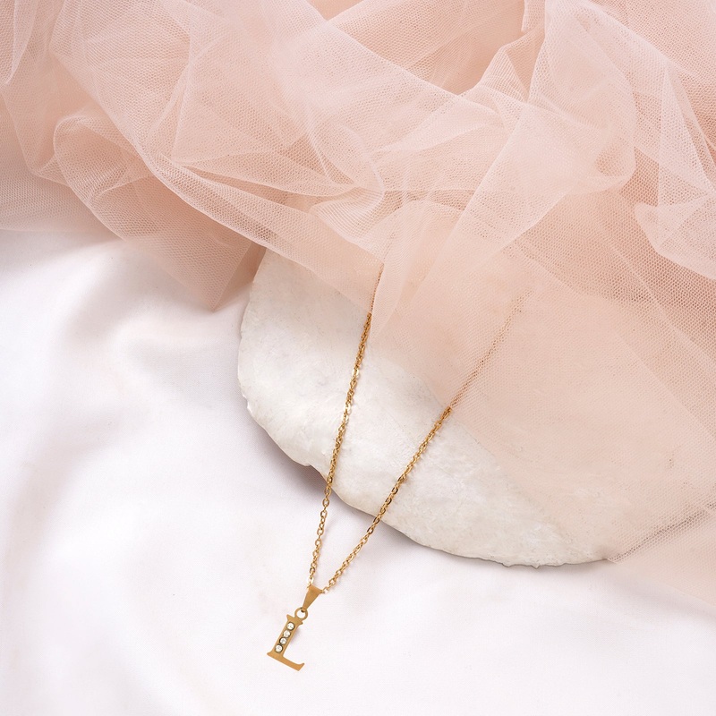 Bewitched L Initial Pendant Necklace