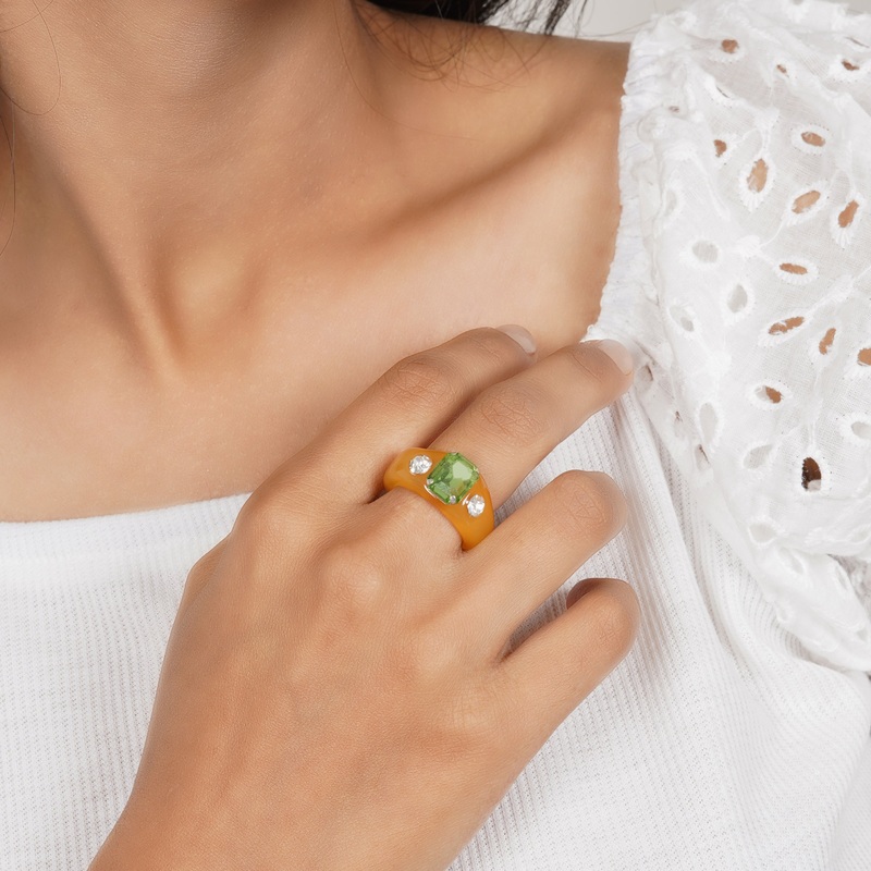 Bewitched Mel Rhinestone Orange Ring