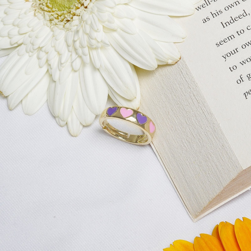 Cara Pink And Purple Multicolour Ring