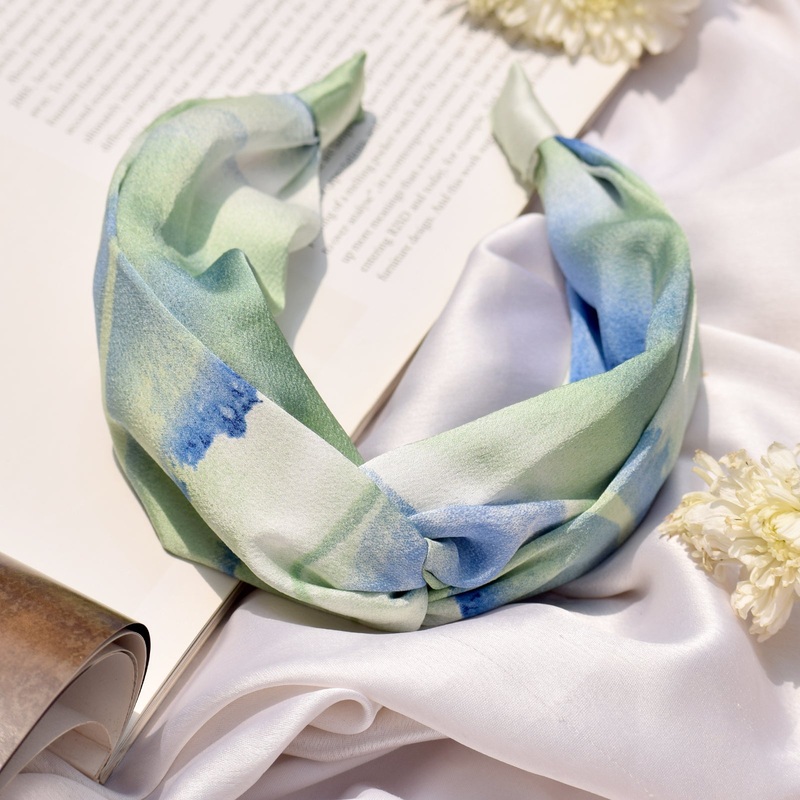 Pastel Pop Green Blue Knot Headband