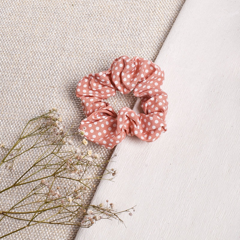 Bewitched Ness Pink Polka Scrunchie