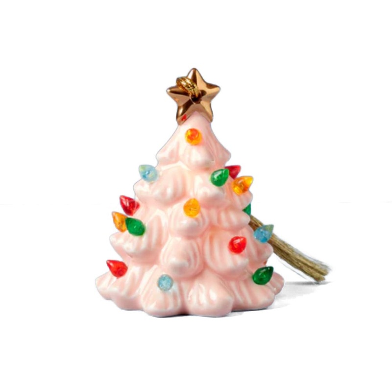 Lenox Treasured Traditions Pink Lighted Tree Ornament