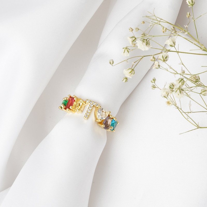 Lowe Multicolour Alphabet T Ring