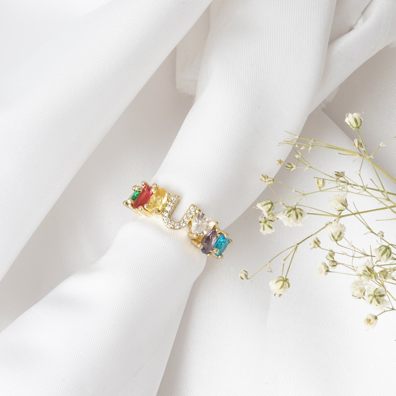 Lowe Multicolour Alphabet U Ring