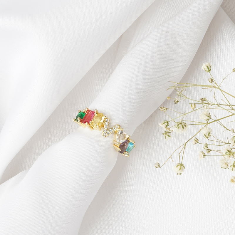 Lowe Multicolour Alphabet V Ring