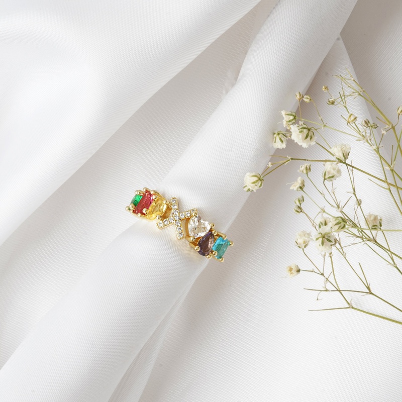 Lowe Multicolour Alphabet X Ring