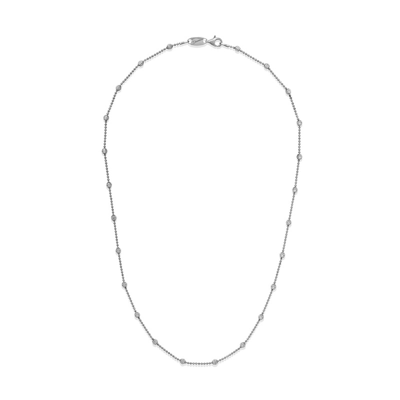 Desmos "Shine" Diamond-Cut Bead Station Necklace
