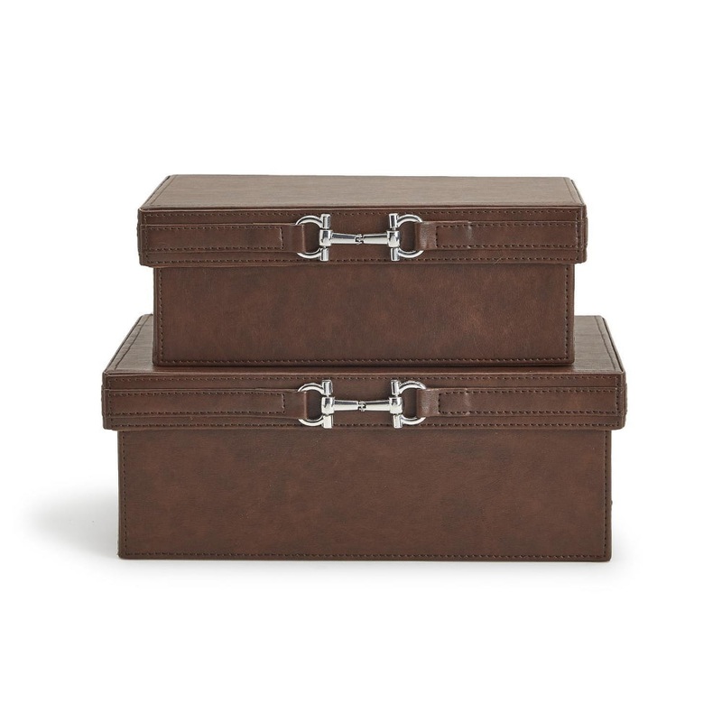 Two's Company Horse Country Decorative Box with Polished Horse Bit Accent