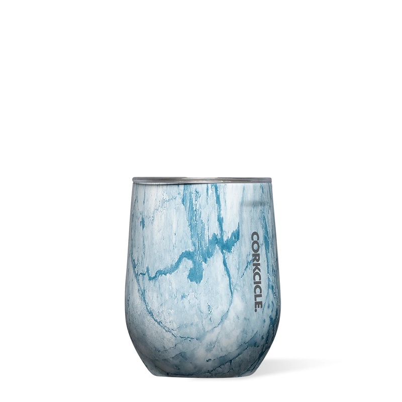 Corkcicle 12oz Stemless -  Blue Marble