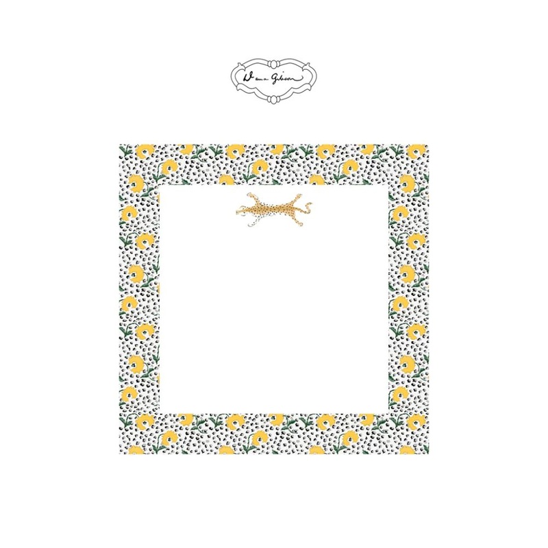 Dana Gibson Jaipur Leopard Notepad-Yellow