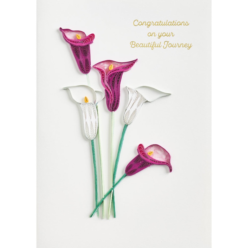 Blooming Elegance Wedding Greeting Card