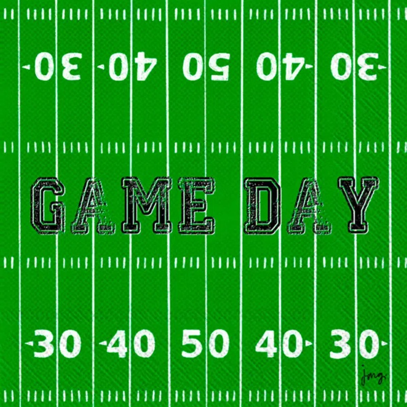 Boston International Game Day Field Football Paper Cocktail Napkins-Pack of 20